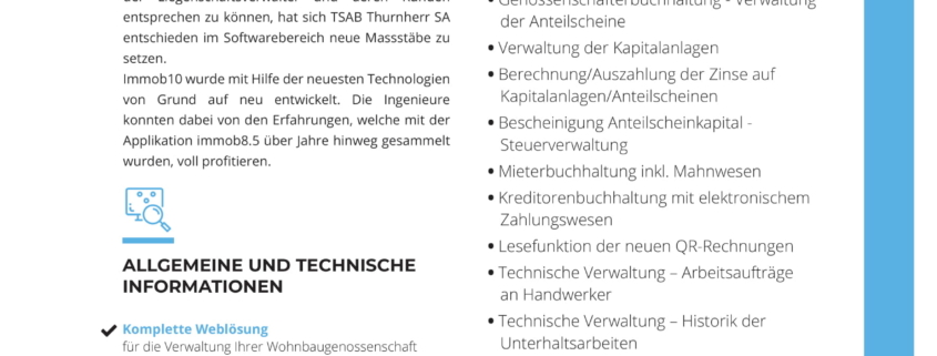 Komplette Verwaltung der Wohnbaugenossenschaften